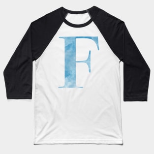 Clouds Blue Sky Initial Letter F Baseball T-Shirt